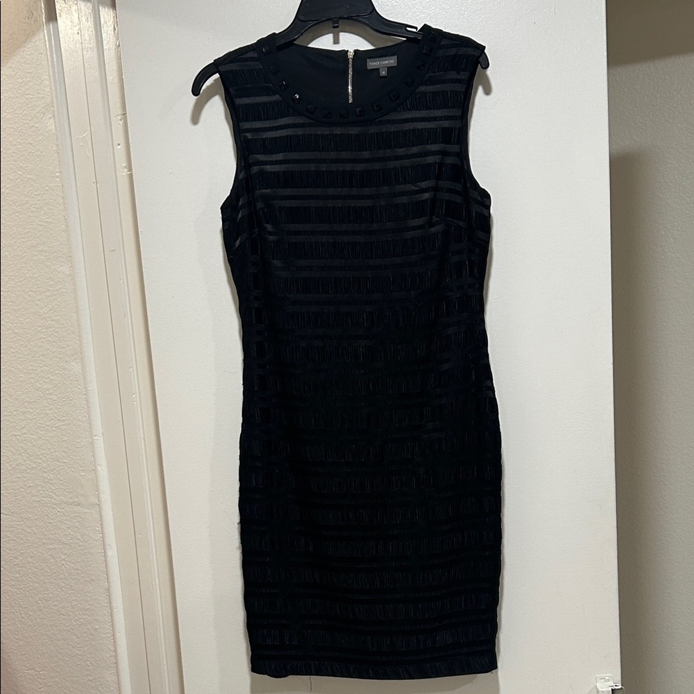 Vince Camuto Black Sleeveless Midi Dress